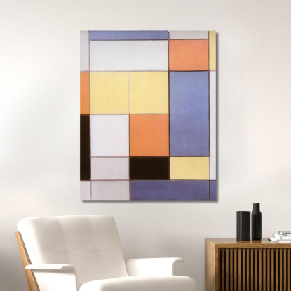 Composizioneb Piet Mondrian pmn4 quadro stampato su tela