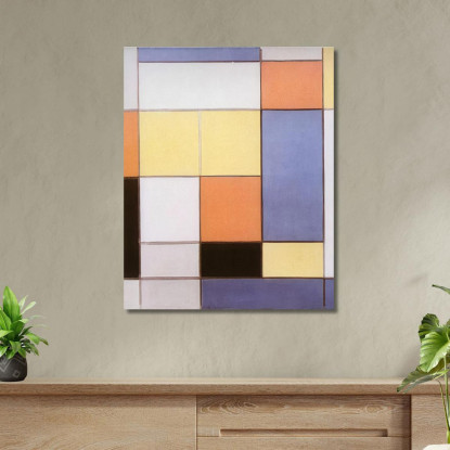 Composizioneb Piet Mondrian pmn4 quadro stampato su tela