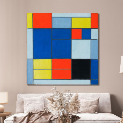Composizione C Piet Mondrian pmn5 quadro stampato su tela
