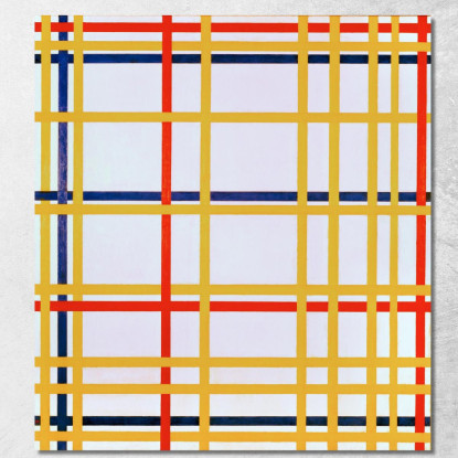 New York City I Piet Mondrian pmn11 quadro stampato su tela