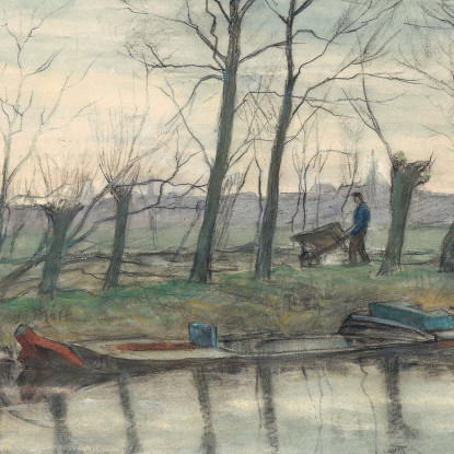 Skyline Di Amsterdam Visto Da Ovest Piet Mondrian pmn15 quadro stampato su tela