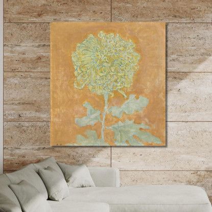 Crisantemo Piet Mondrian pmn20 quadro stampato su tela