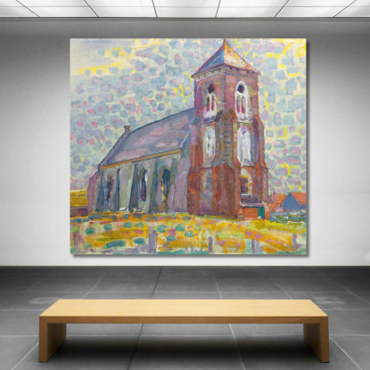 Chiesa A Zoutelande Piet Mondrian pmn21 quadro stampato su tela