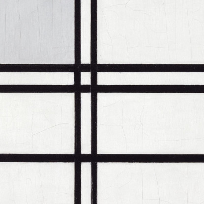 Composizione N. 1 Grigio-Rosso Piet Mondrian pmn22 quadro stampato su tela