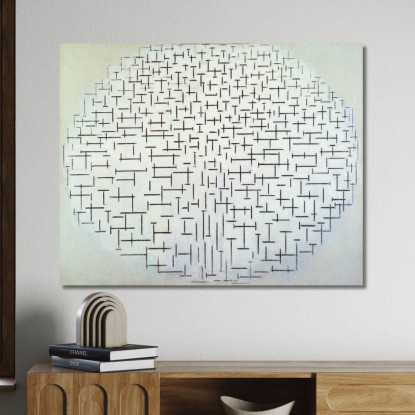 Composizione 10 In Bianco E Nero Piet Mondrian pmn23 quadro stampato su tela