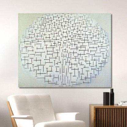 Composizione 10 In Bianco E Nero Piet Mondrian pmn23 quadro stampato su tela