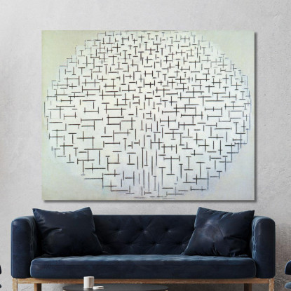 Composizione 10 In Bianco E Nero Piet Mondrian pmn23 quadro stampato su tela