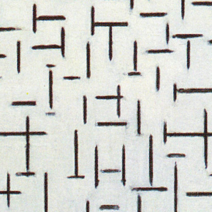Composizione 10 In Bianco E Nero Piet Mondrian pmn23 quadro stampato su tela