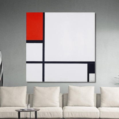 Composizione N. I Con Rosso E Nero Piet Mondrian pmn26 quadro stampato su tela