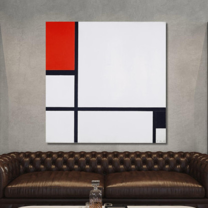 Composizione N. I Con Rosso E Nero Piet Mondrian pmn26 quadro stampato su tela
