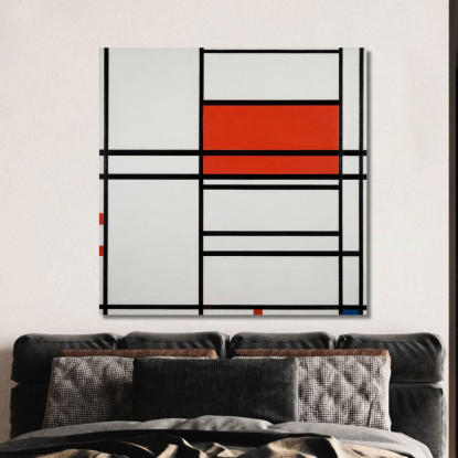 Composizione Di Rosso E Bianco Nom 1Composizione N. 4 Con Rosso E Blu Piet Mondrian pmn27 quadro stampato su tela