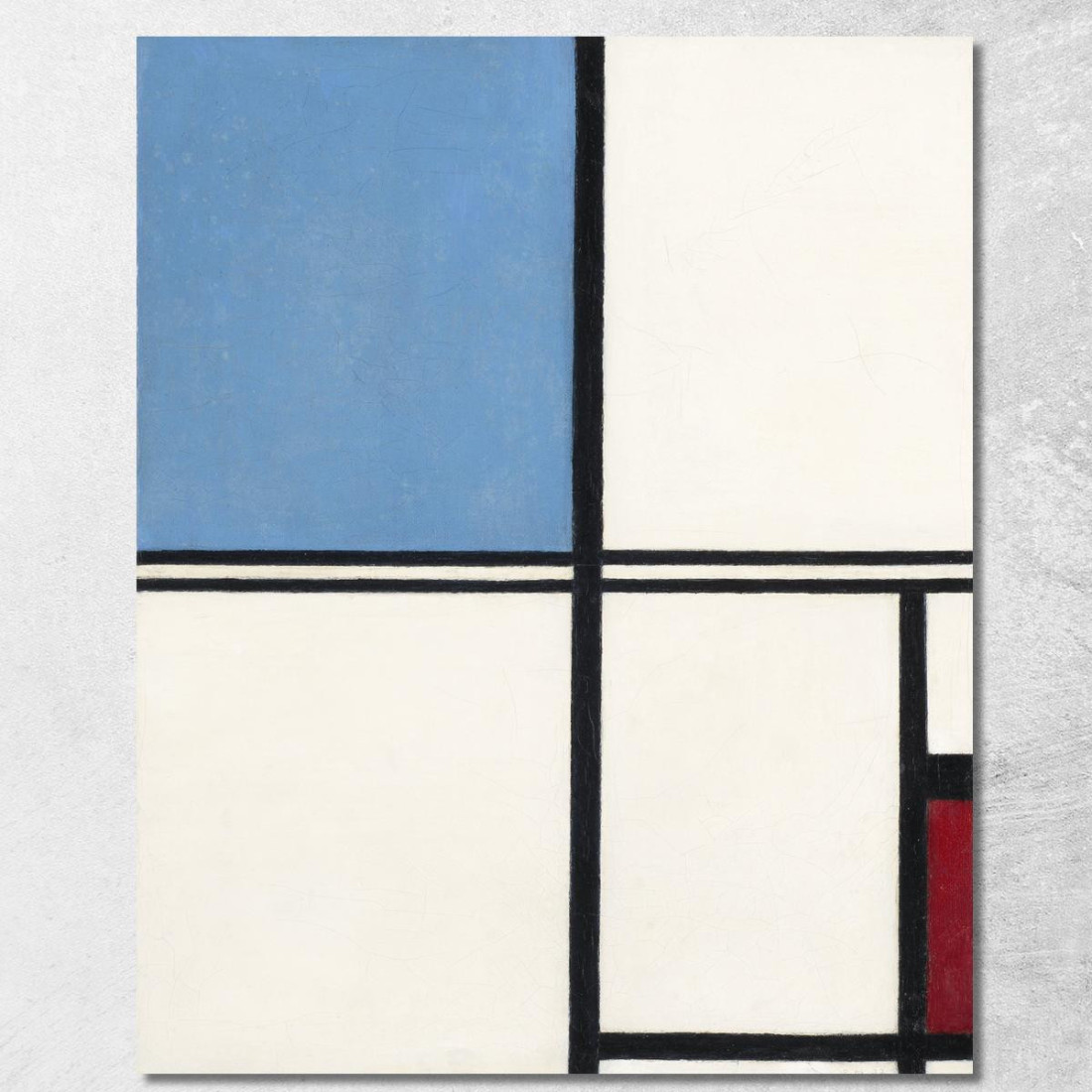 Composizione Con Blu E Rosso Piet Mondrian pmn28 quadro stampato su tela