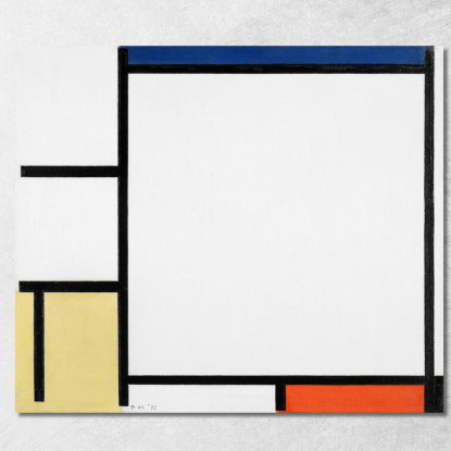 Composizione Con Blu Rosso Giallo E Nero Piet Mondrian pmn29 quadro stampato su tela