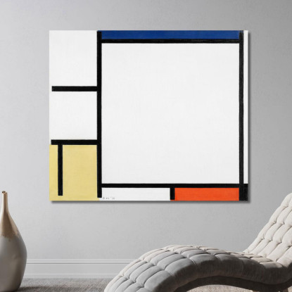 Composizione Con Blu Rosso Giallo E Nero Piet Mondrian pmn29 quadro stampato su tela