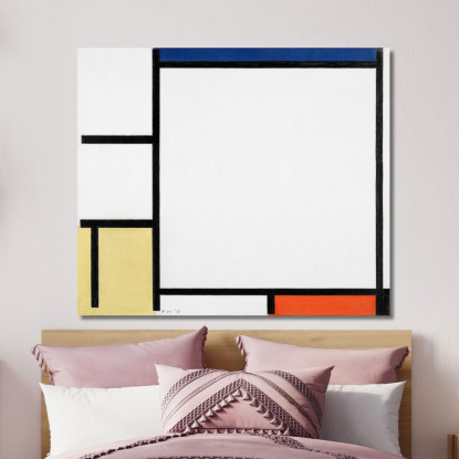 Composizione Con Blu Rosso Giallo E Nero Piet Mondrian pmn29 quadro stampato su tela