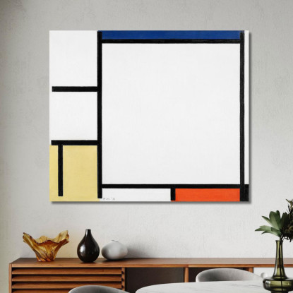 Composizione Con Blu Rosso Giallo E Nero Piet Mondrian pmn29 quadro stampato su tela