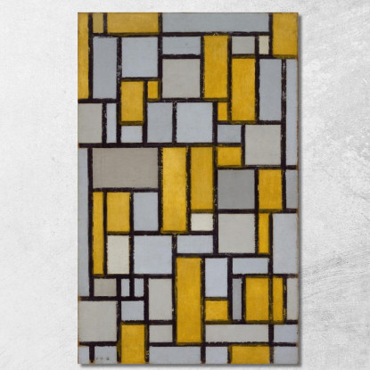 Composizione Con Griglia 1 Piet Mondrian pmn31 quadro stampato su tela
