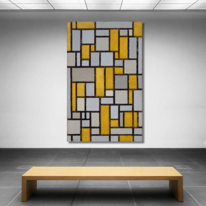 Composizione Con Griglia 1 Piet Mondrian pmn31 quadro stampato su tela
