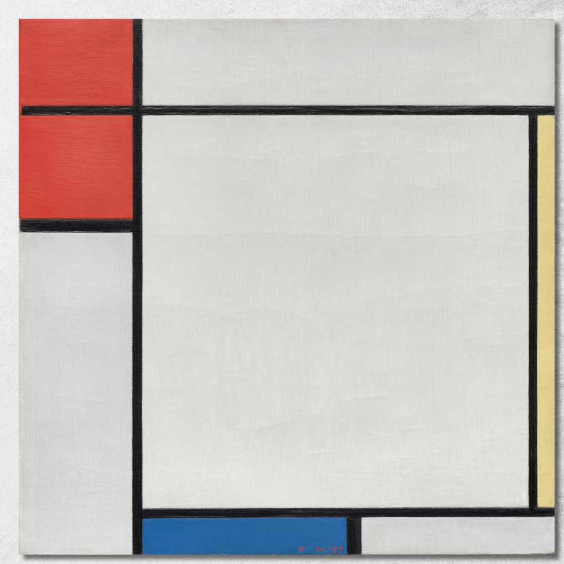 Composizione Con Rosso Giallo E Blu Piet Mondrian pmn32 quadro stampato su tela