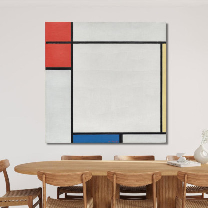Composizione Con Rosso Giallo E Blu Piet Mondrian pmn32 quadro stampato su tela