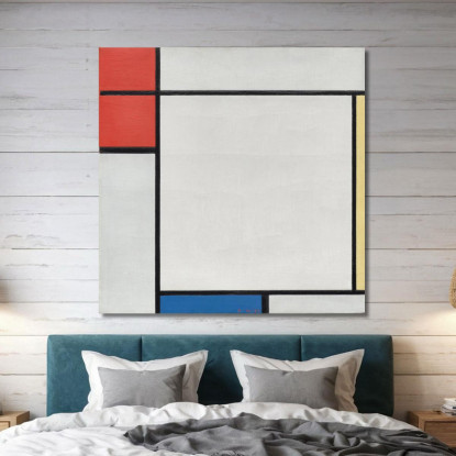 Composizione Con Rosso Giallo E Blu Piet Mondrian pmn32 quadro stampato su tela