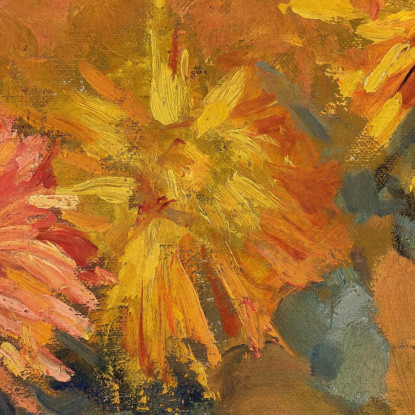 Tre Crisantemi Piet Mondrian pmn35 quadro stampato su tela