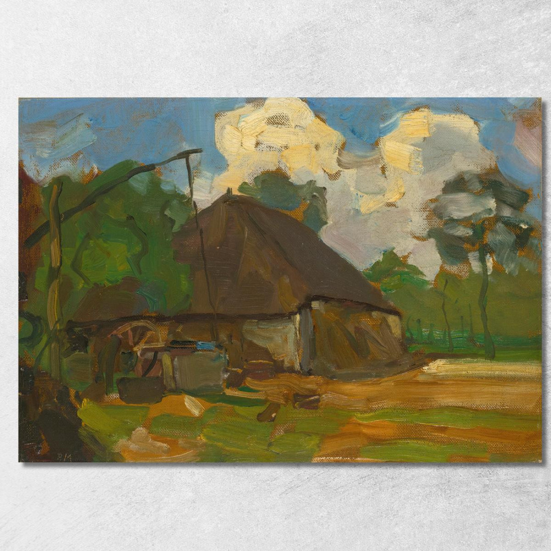Fabbricato Agricolo Con Pozzo Alla Luce Del Giorno Piet Mondrian pmn38 quadro stampato su tela