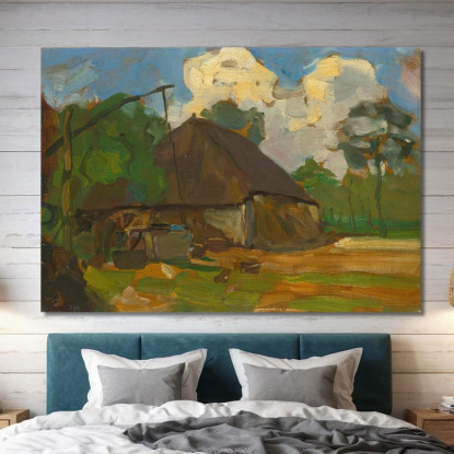 Fabbricato Agricolo Con Pozzo Alla Luce Del Giorno Piet Mondrian pmn38 quadro stampato su tela