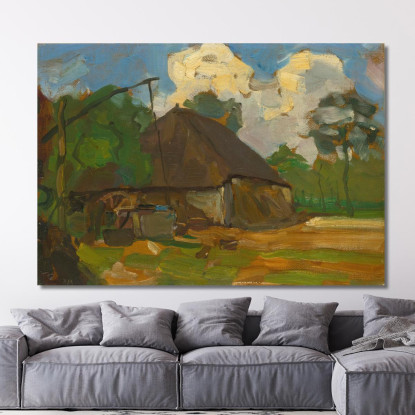 Fabbricato Agricolo Con Pozzo Alla Luce Del Giorno Piet Mondrian pmn38 quadro stampato su tela