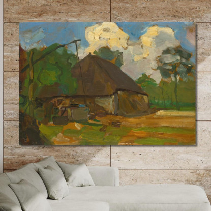 Fabbricato Agricolo Con Pozzo Alla Luce Del Giorno Piet Mondrian pmn38 quadro stampato su tela