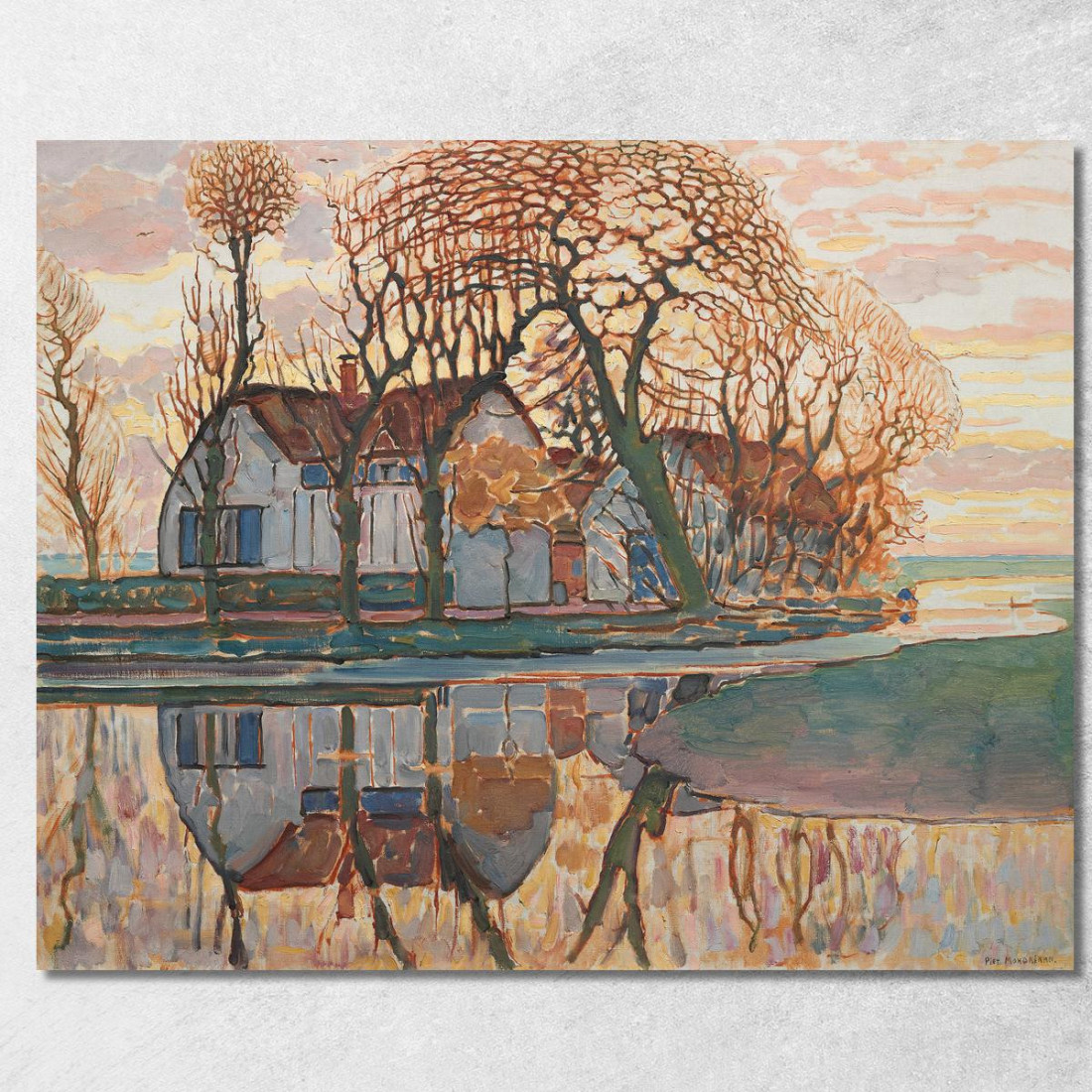 Fattoria Vicino A Duivendrecht Piet Mondrian pmn39 quadro stampato su tela