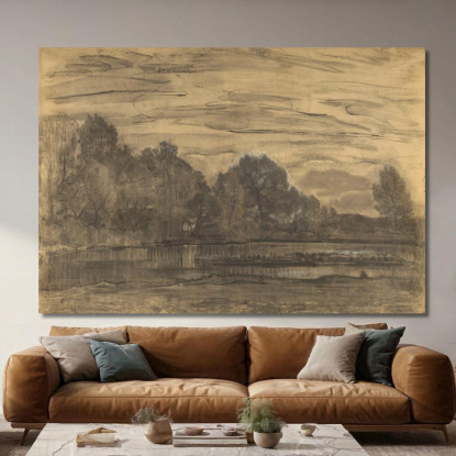 Da Vicino A Saasveld Piet Mondrian pmn42 quadro stampato su tela