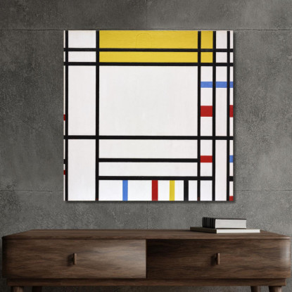 Piazza Della Concordia Piet Mondrian pmn45 quadro stampato su tela