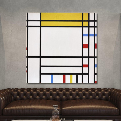 Piazza Della Concordia Piet Mondrian pmn45 quadro stampato su tela