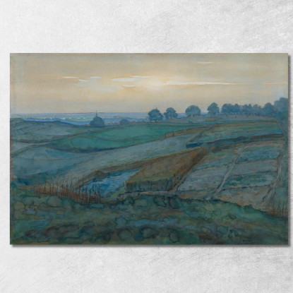 Paesaggio Vicino Ad Arnhem Piet Mondrian pmn49 quadro stampato su tela