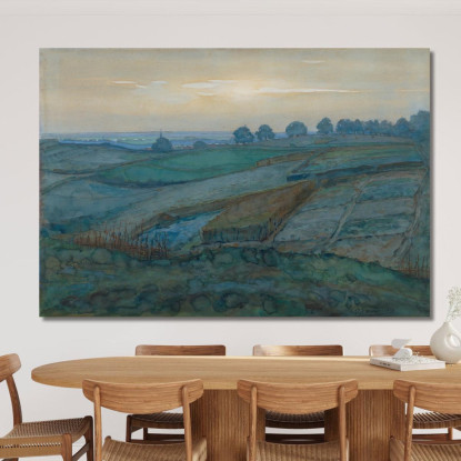 Paesaggio Vicino Ad Arnhem Piet Mondrian pmn49 quadro stampato su tela