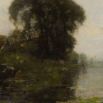 Fattoria Landzicht Sotto Il Cielo Azzurro Piet Mondrian pmn51 quadro stampato su tela