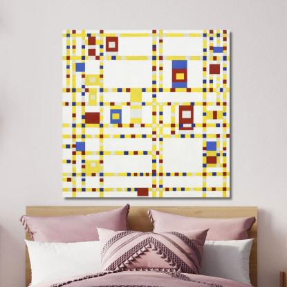 Boogie Woogie Di Broadway Piet Mondrian pmn57 quadro stampato su tela