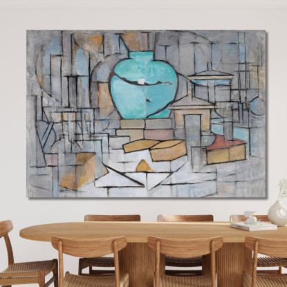 Natura Morta Con Vaso Di Zenzero 2 Piet Mondrian pmn64 quadro stampato su tela