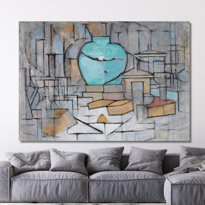 Natura Morta Con Vaso Di Zenzero 2 Piet Mondrian pmn64 quadro stampato su tela