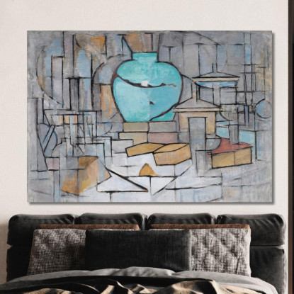 Natura Morta Con Vaso Di Zenzero 2 Piet Mondrian pmn64 quadro stampato su tela