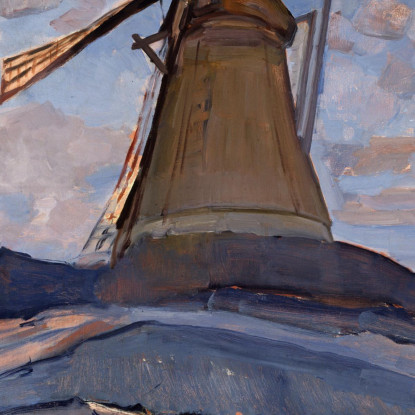 Mulino A Vento Piet Mondrian pmn73 quadro stampato su tela