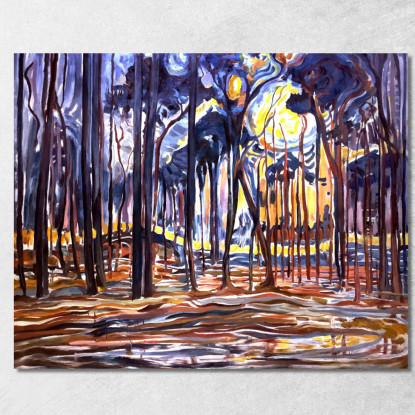 Boschi Vicino A Oele Piet Mondrian pmn74 quadro stampato su tela
