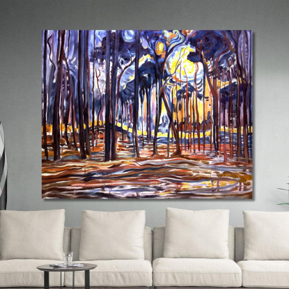 Boschi Vicino A Oele Piet Mondrian pmn74 quadro stampato su tela
