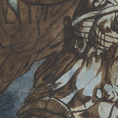 Un Guerriero Che Tiene Uno Scudo E Una Spada Visto Da Dietro Théodore Géricault tgr2 quadro stampato su tela