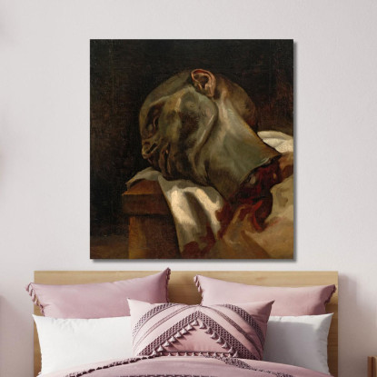 Testa Di Uomo Ghigliottinato Théodore Géricault tgr15 quadro stampato su tela