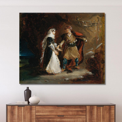 La Sposa Di Abydos Théodore Géricault tgr20 quadro stampato su tela