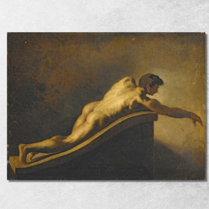 Uomo Sdraiato Théodore Géricault tgr26 quadro stampato su tela