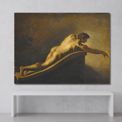 Uomo Sdraiato Théodore Géricault tgr26 quadro stampato su tela