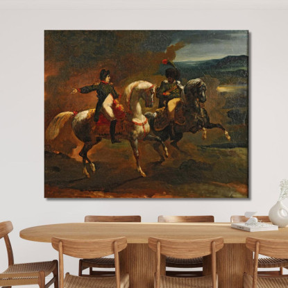 Napoleone Impartisce Un Ordine Ad Un Alto Ufficiale Delle Guide Théodore Géricault tgr30 quadro stampato su tela
